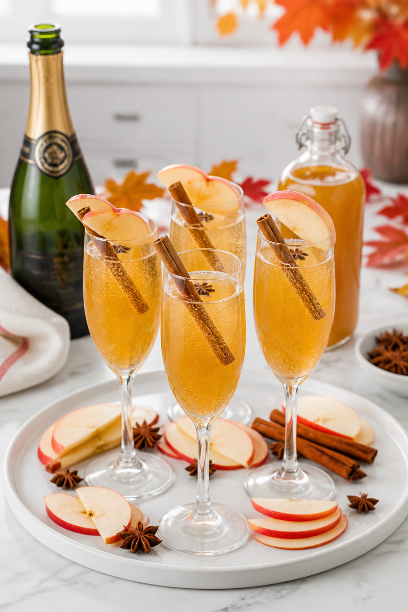 Baked Apple Cider Mimosa Brunch