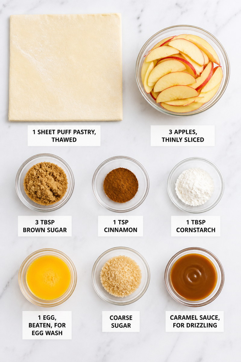 Baked Apple Galette Individual Puff Pastry