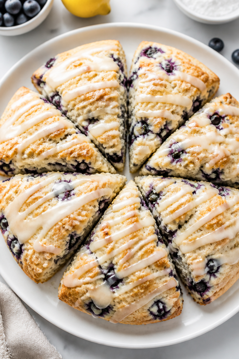 Baked Blueberry Lemon Scone Glaze