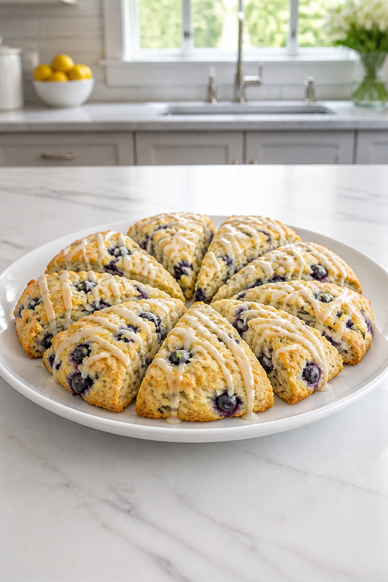 Baked Blueberry Lemon Scone Glaze