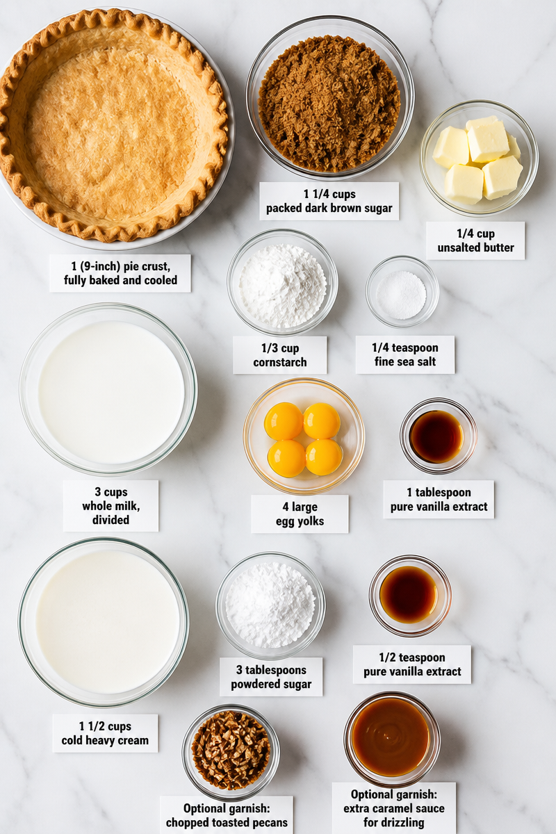 Baked Butterscotch Pudding Pie Classic