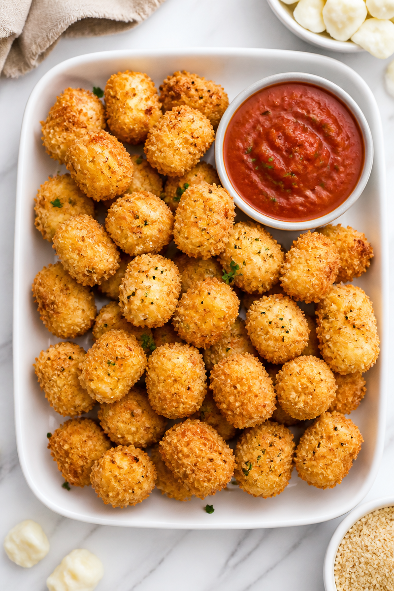 Baked Cheddar Cheese Curd Bite Baked Cheddar Cheese Curd Bite