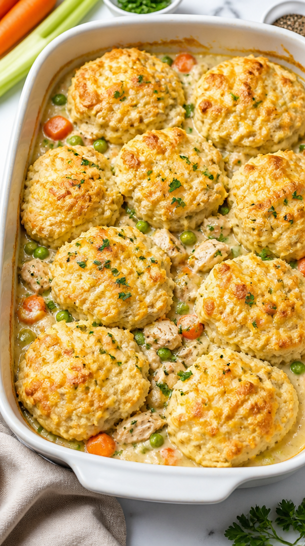 Baked Chicken Pot Pie Biscuit Baked Chicken Pot Pie Biscuit