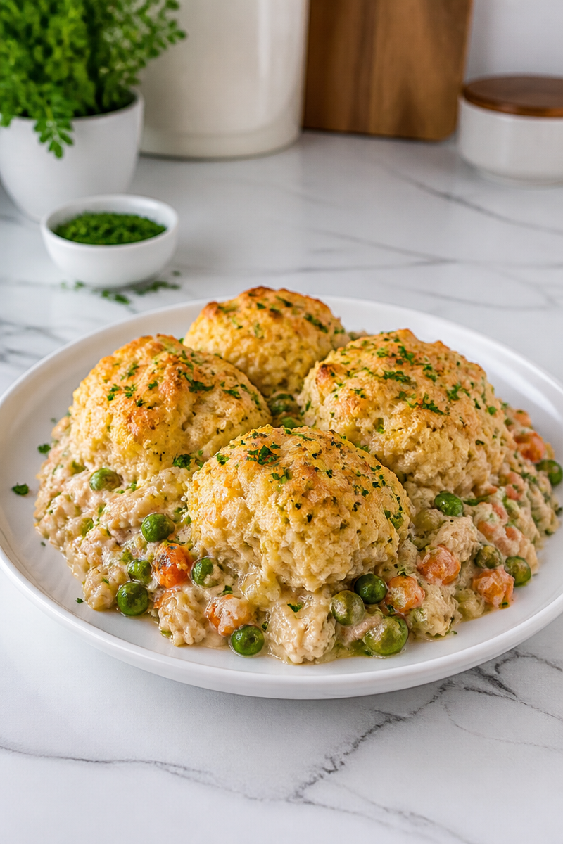 Baked Chicken Pot Pie Biscuit Baked Chicken Pot Pie Biscuit