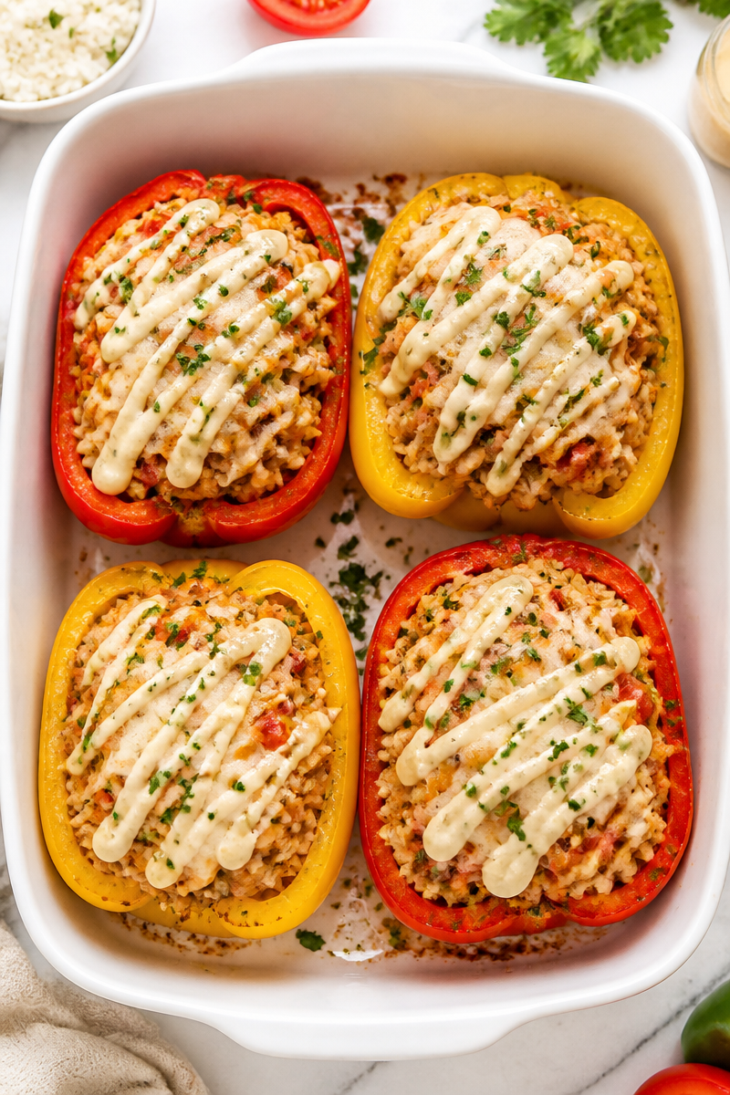 Baked Chicken Shawarma Stuffed Pepper Baked Chicken Shawarma Stuffed Pepper