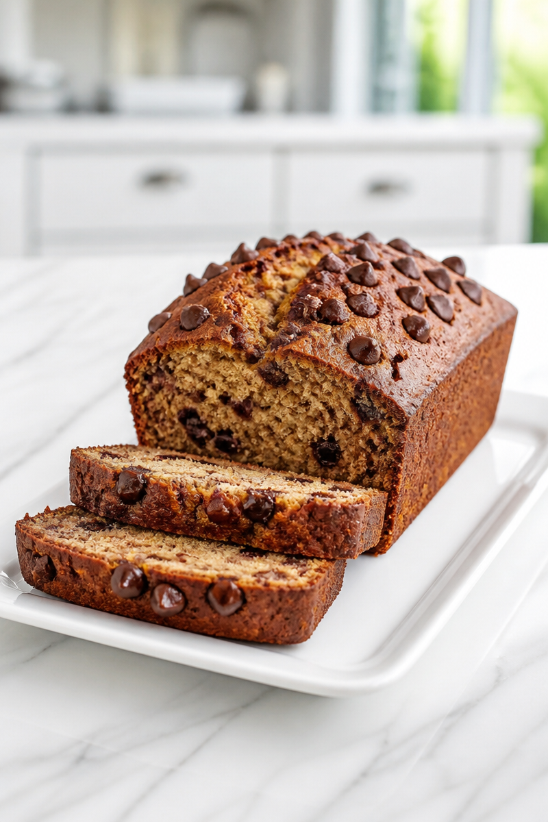 Baked Chocolate Peanut Butter Banana Bread Baked Chocolate Peanut Butter Banana Bread
