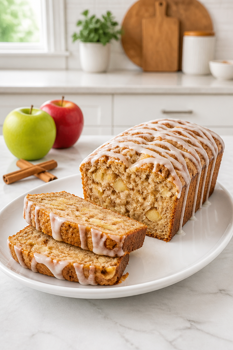 Baked Cinnamon Apple Fritter Bread Loaf Baked Cinnamon Apple Fritter Bread Loaf