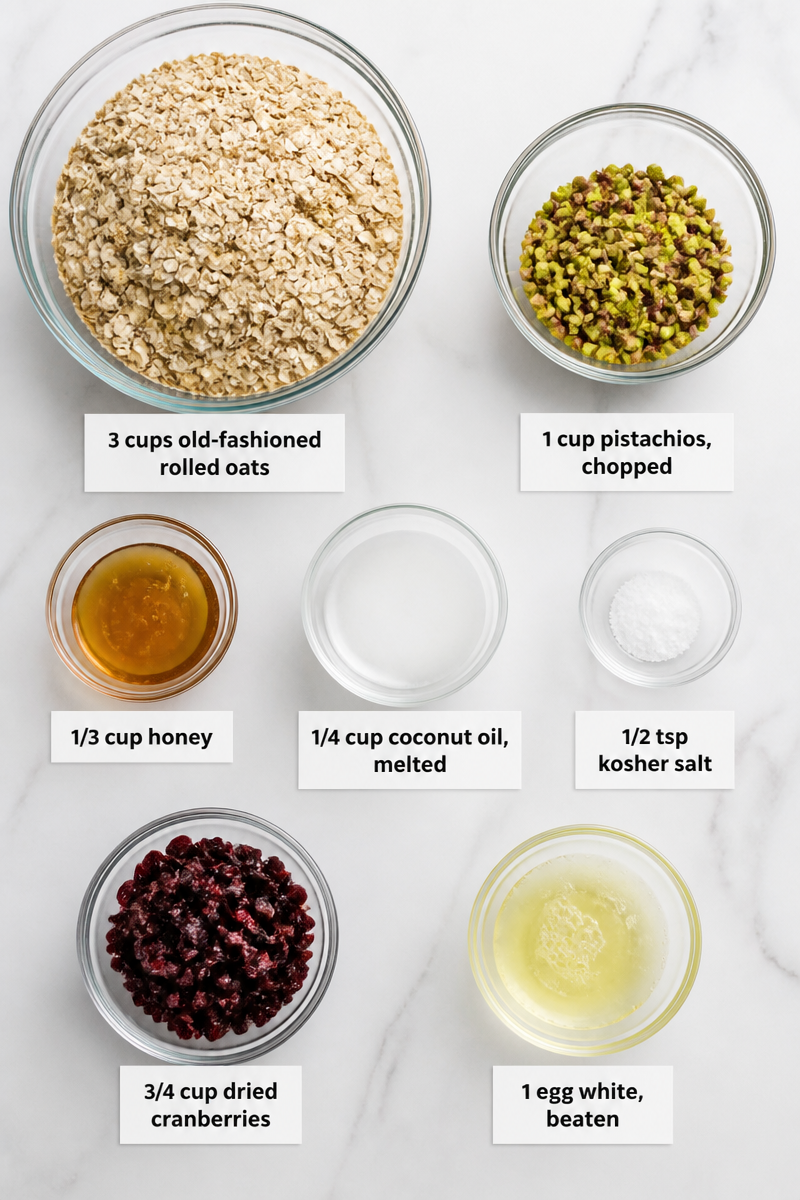 Baked Cranberry Pistachio Granola Bar Baked Cranberry Pistachio Granola Bar