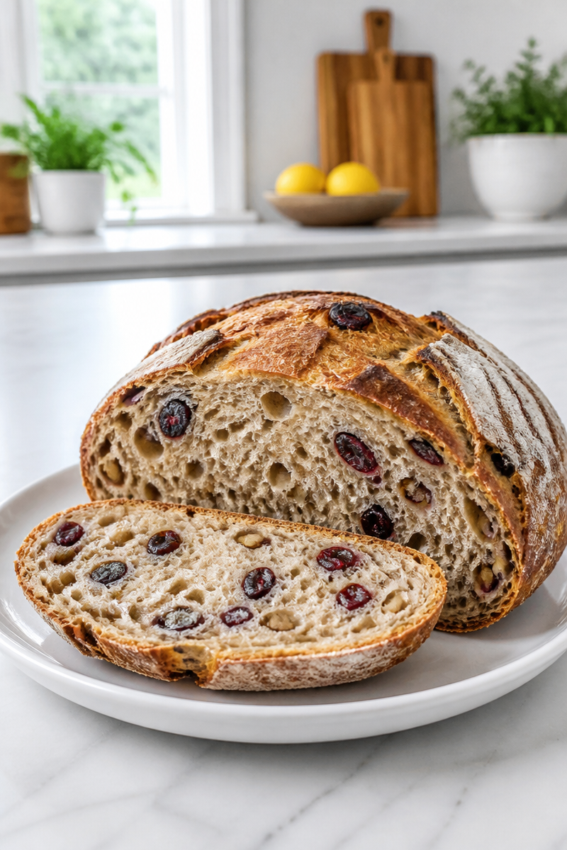 Baked Cranberry Walnut Sourdough Bread Baked Cranberry Walnut Sourdough Bread