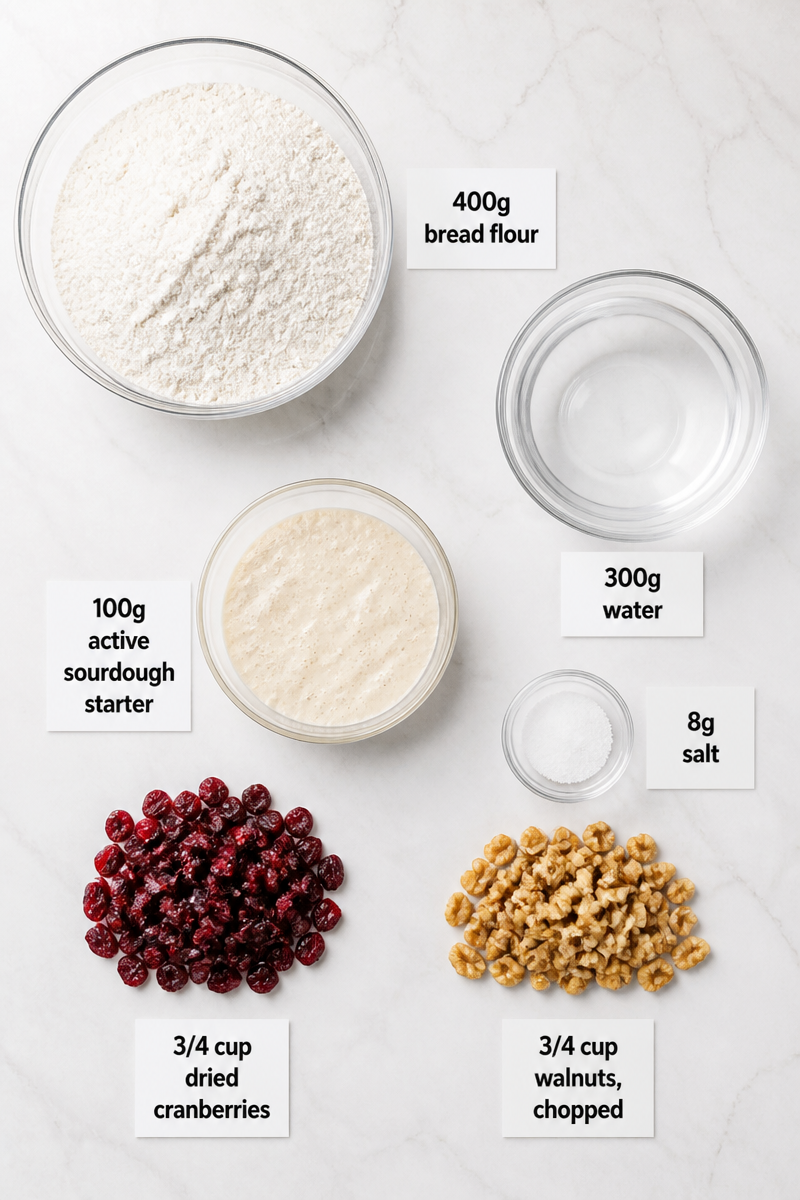 Baked Cranberry Walnut Sourdough Bread Baked Cranberry Walnut Sourdough Bread