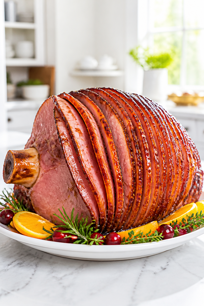 Baked Honey Mustard Glazed Ham
