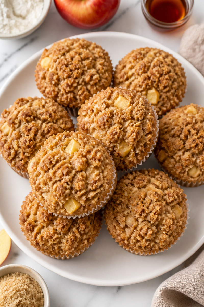 Baked Maple Apple Crumb Muffin Baked Maple Apple Crumb Muffin