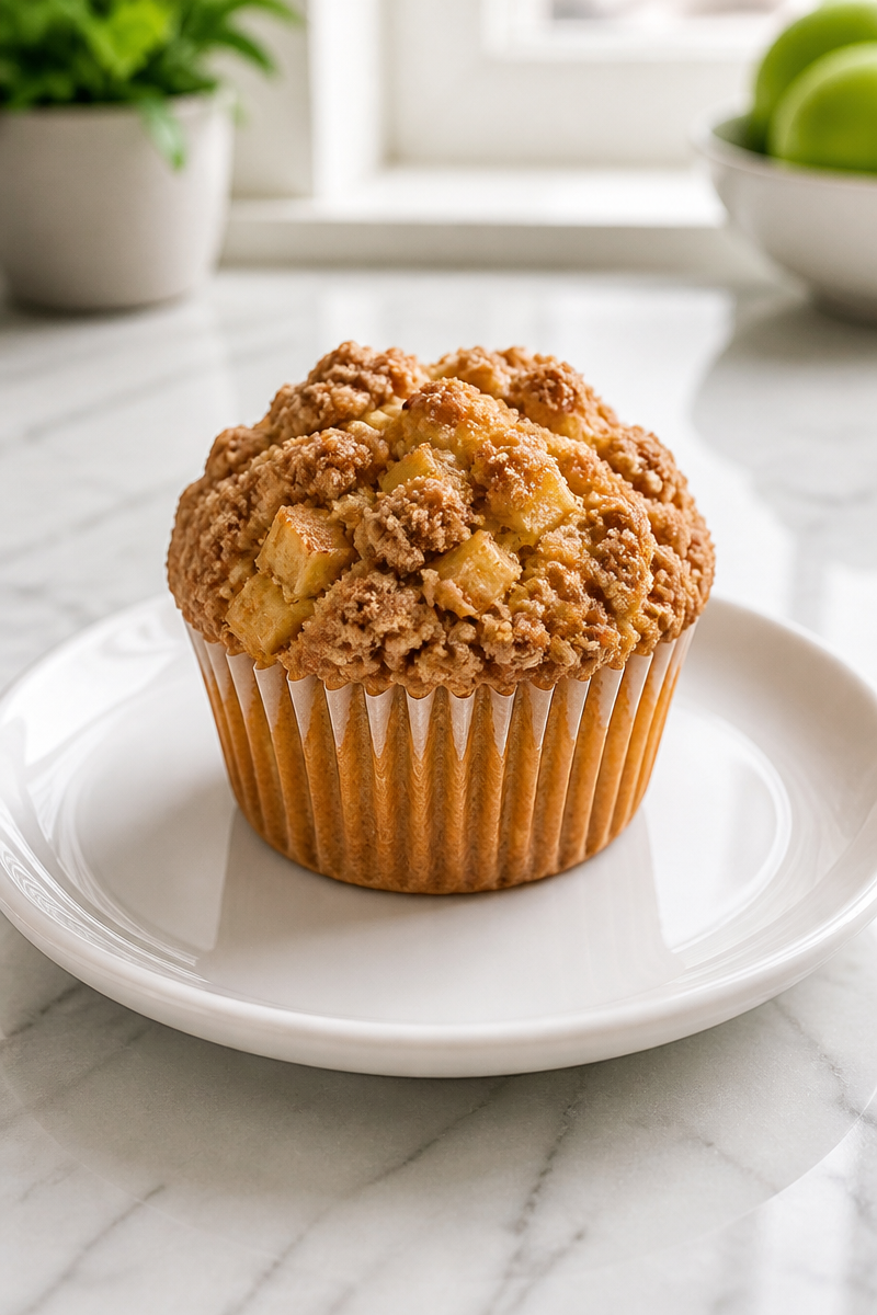 Baked Maple Apple Crumb Muffin Baked Maple Apple Crumb Muffin