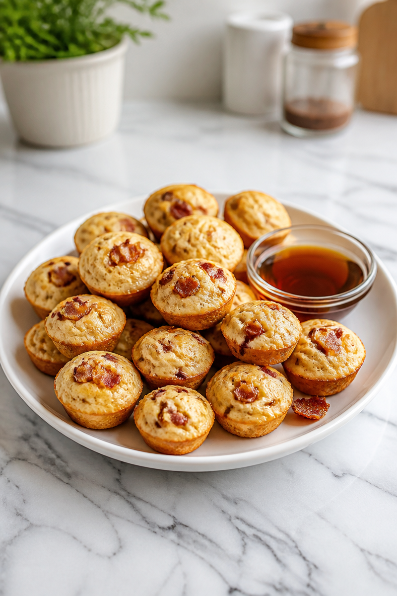 Baked Maple Bacon Pancake Bite