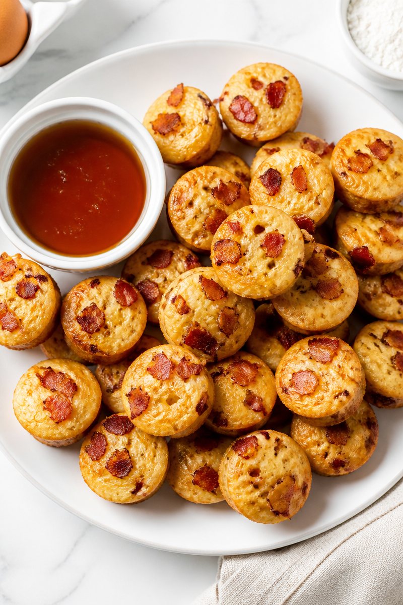 Baked Maple Bacon Pancake Bite
