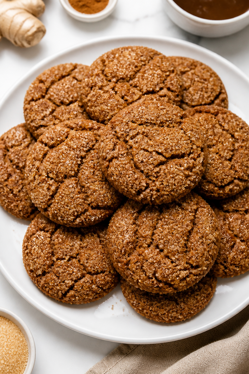 Baked Maple Ginger Snap Cookie