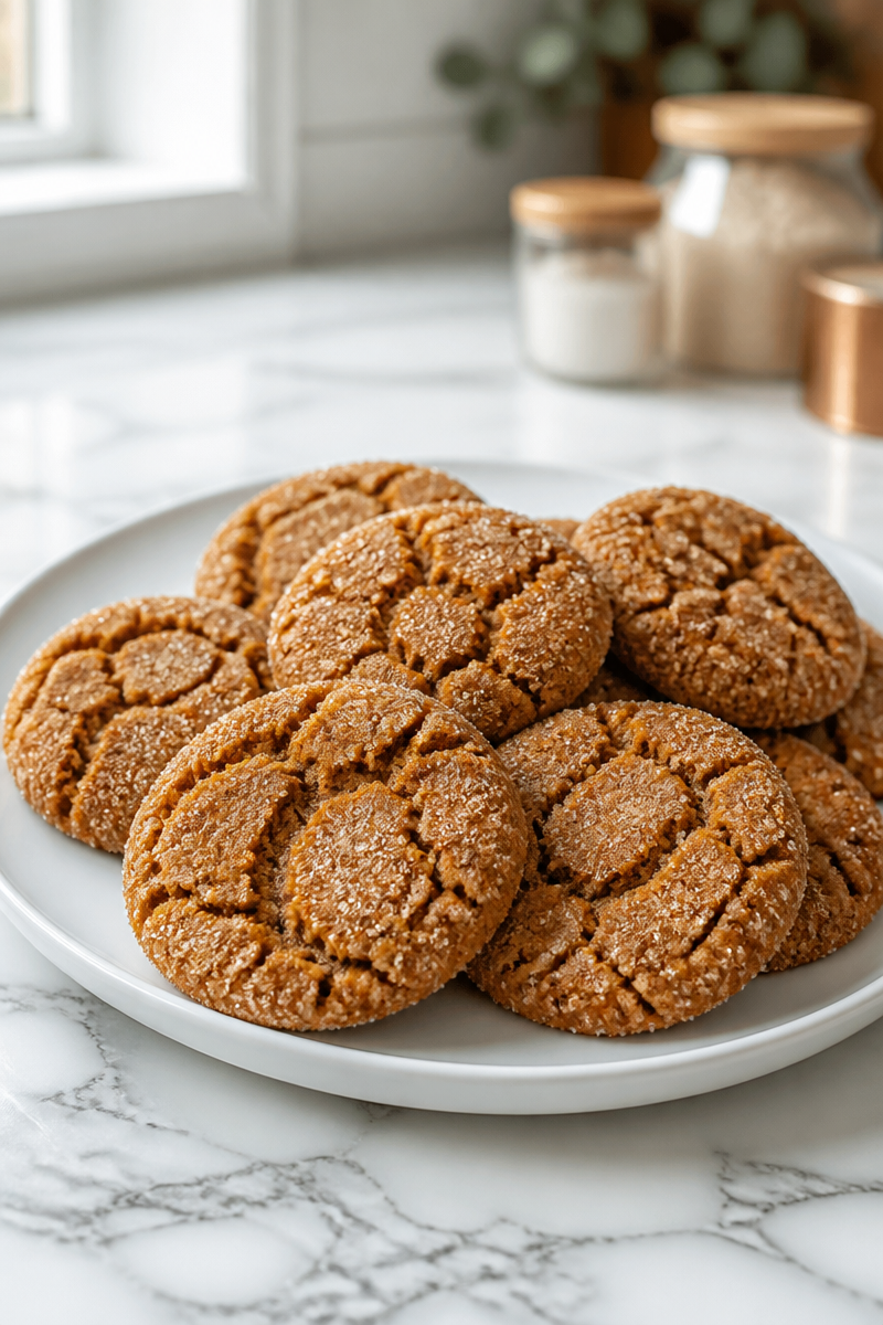 Baked Maple Ginger Snap Cookie