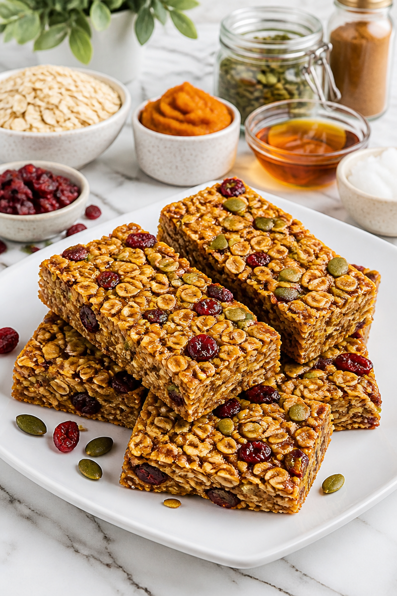 Baked Maple Pumpkin Granola Bar