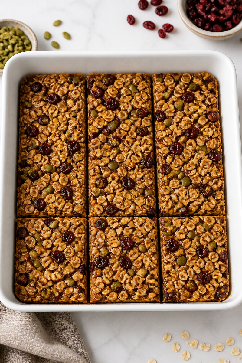 Baked Maple Pumpkin Granola Bar