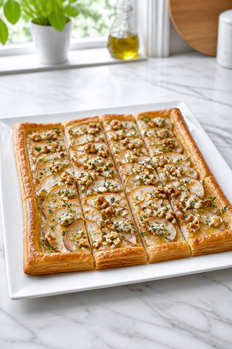 Baked Pear Blue Cheese Tart