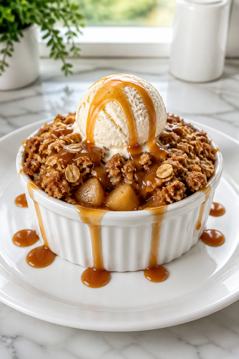 Baked Pear Butterscotch Crumble Cup Baked Pear Butterscotch Crumble Cup