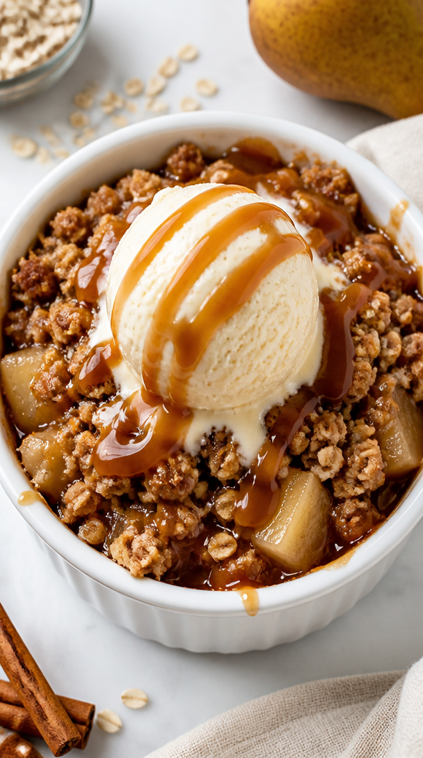Baked Pear Butterscotch Crumble Cup Baked Pear Butterscotch Crumble Cup