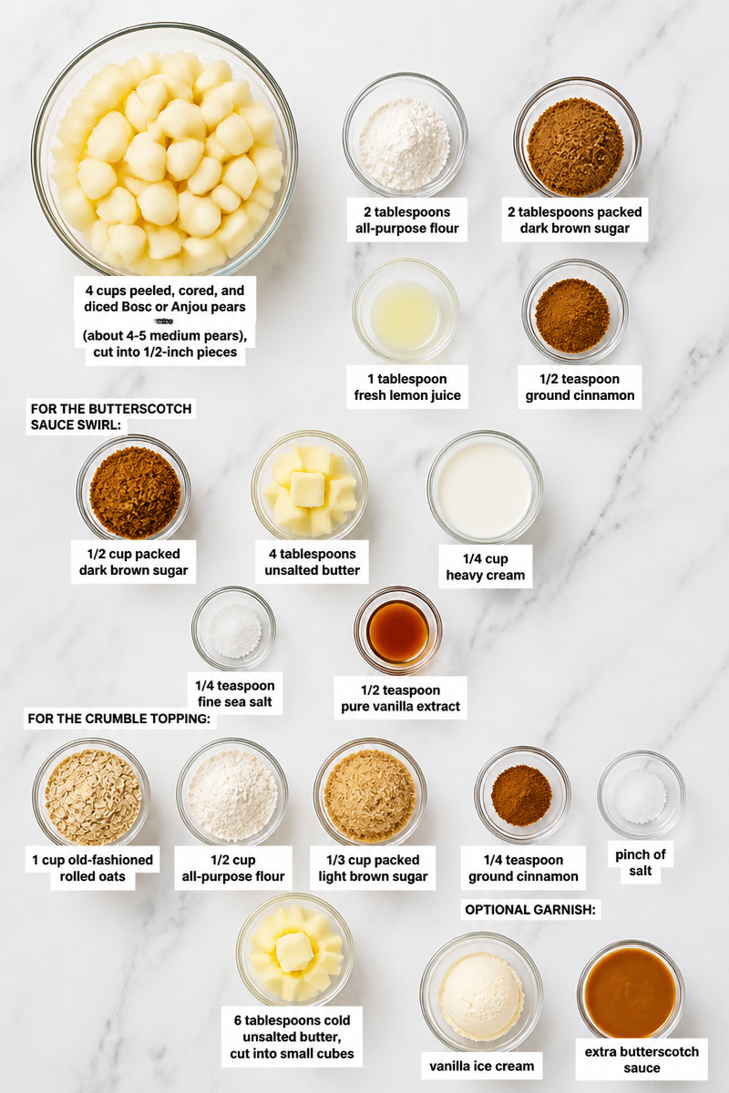 Baked Pear Butterscotch Crumble Cup Baked Pear Butterscotch Crumble Cup