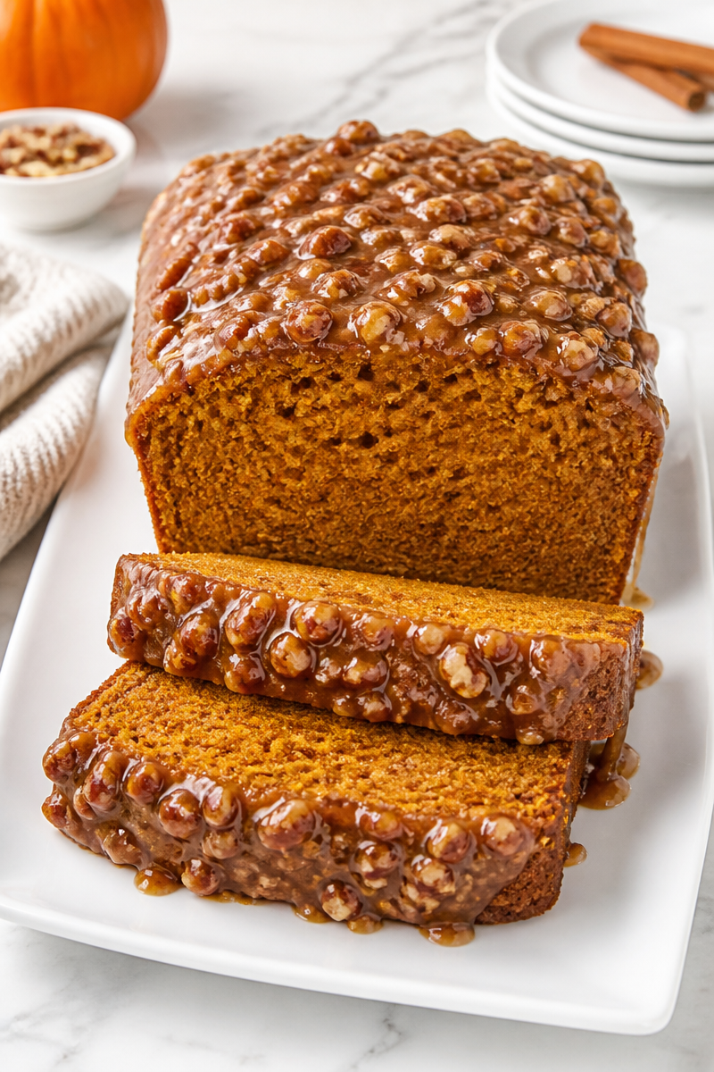 Baked Pumpkin Praline Bread Loaf Baked Pumpkin Praline Bread Loaf