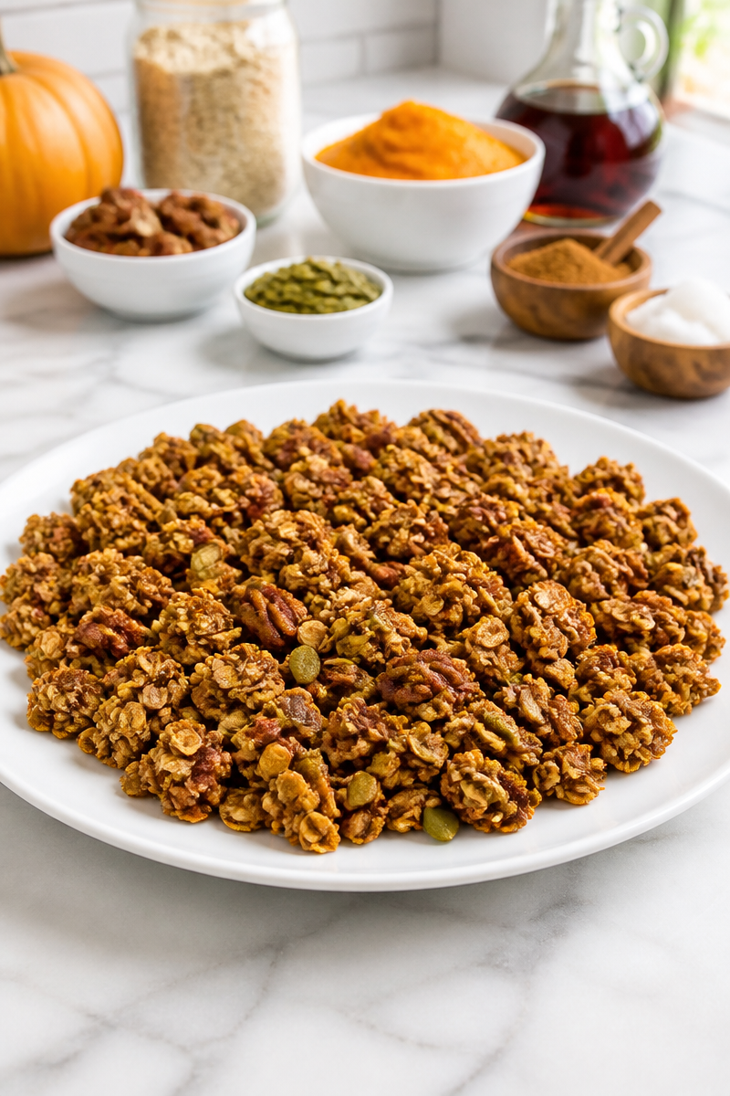 Baked Pumpkin Spice Granola Cluster Baked Pumpkin Spice Granola Cluster