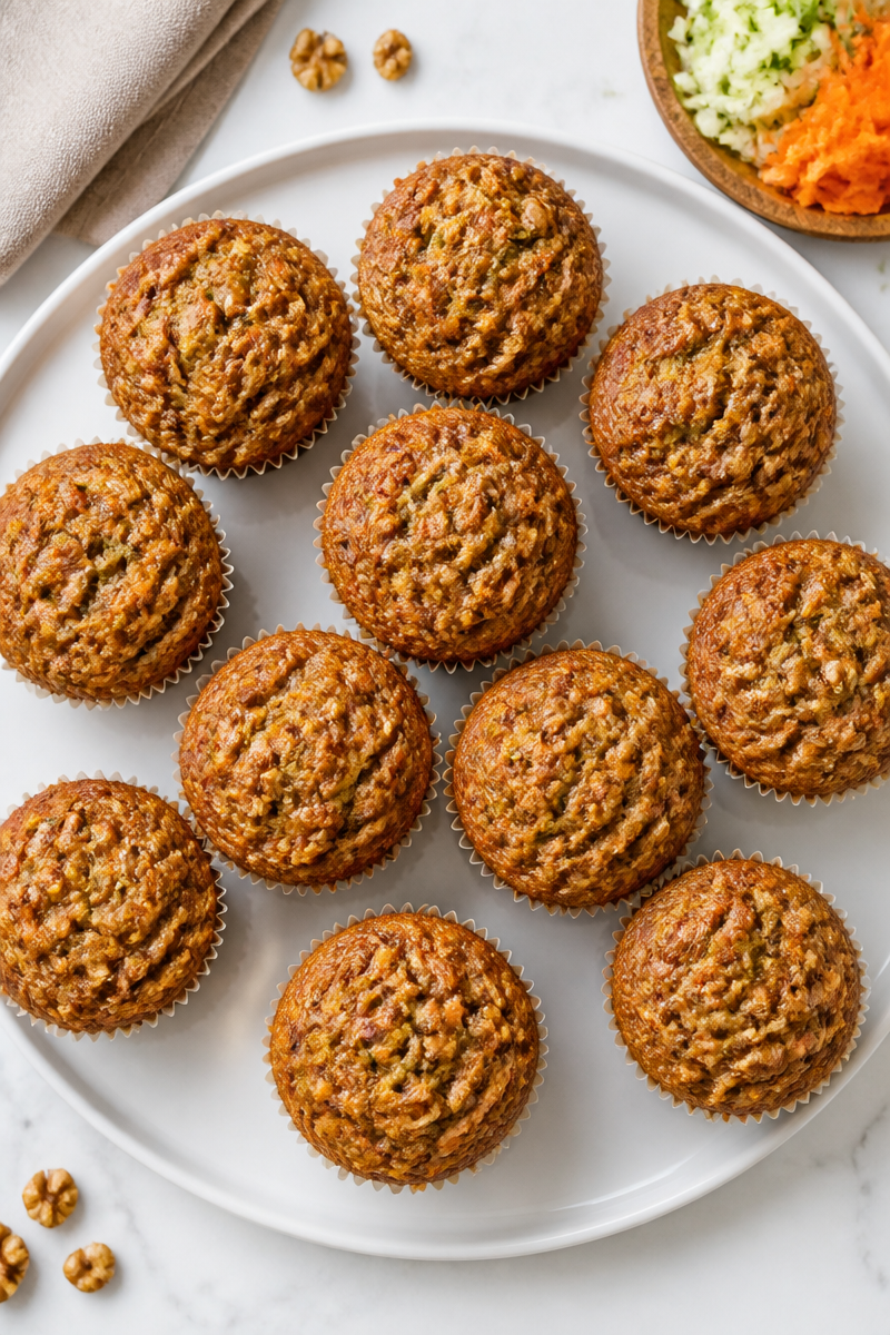 Baked Zucchini Carrot Muffin Spice Baked Zucchini Carrot Muffin Spice