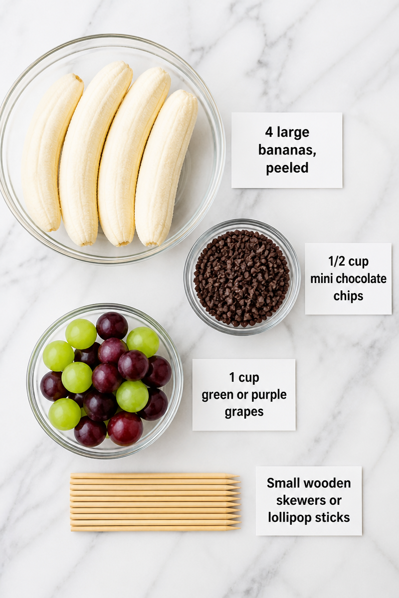 Banana Ghost Fruit Snack Skewers Banana Ghost Fruit Snack Skewers