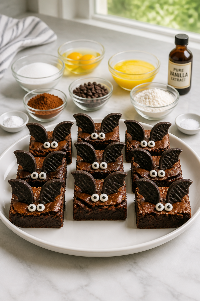 Bat Wing Chocolate Brownie Bite Bat Wing Chocolate Brownie Bite
