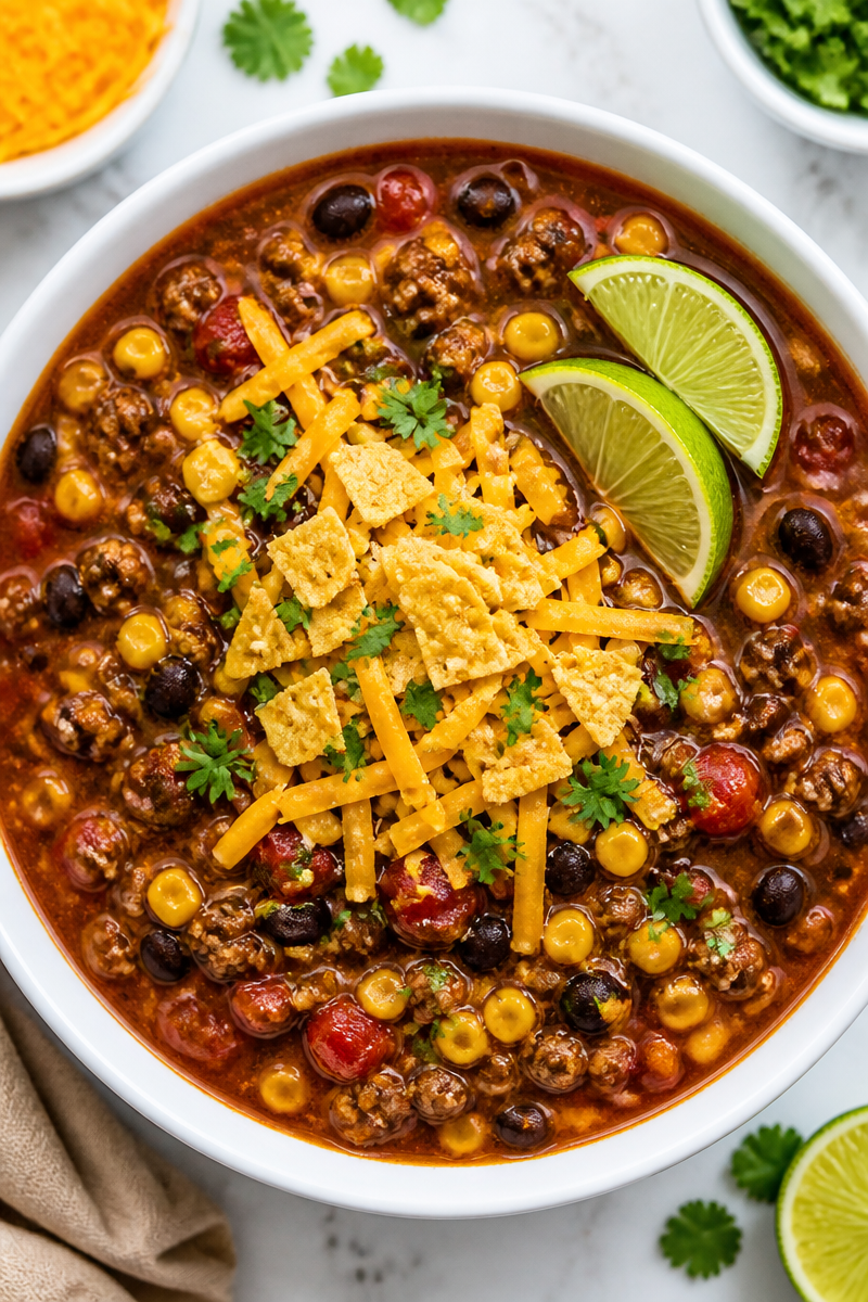 Black Bean Halloween Taco Soup Black Bean Halloween Taco Soup
