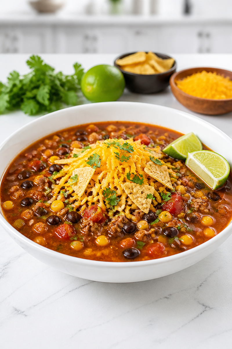 Black Bean Halloween Taco Soup Black Bean Halloween Taco Soup
