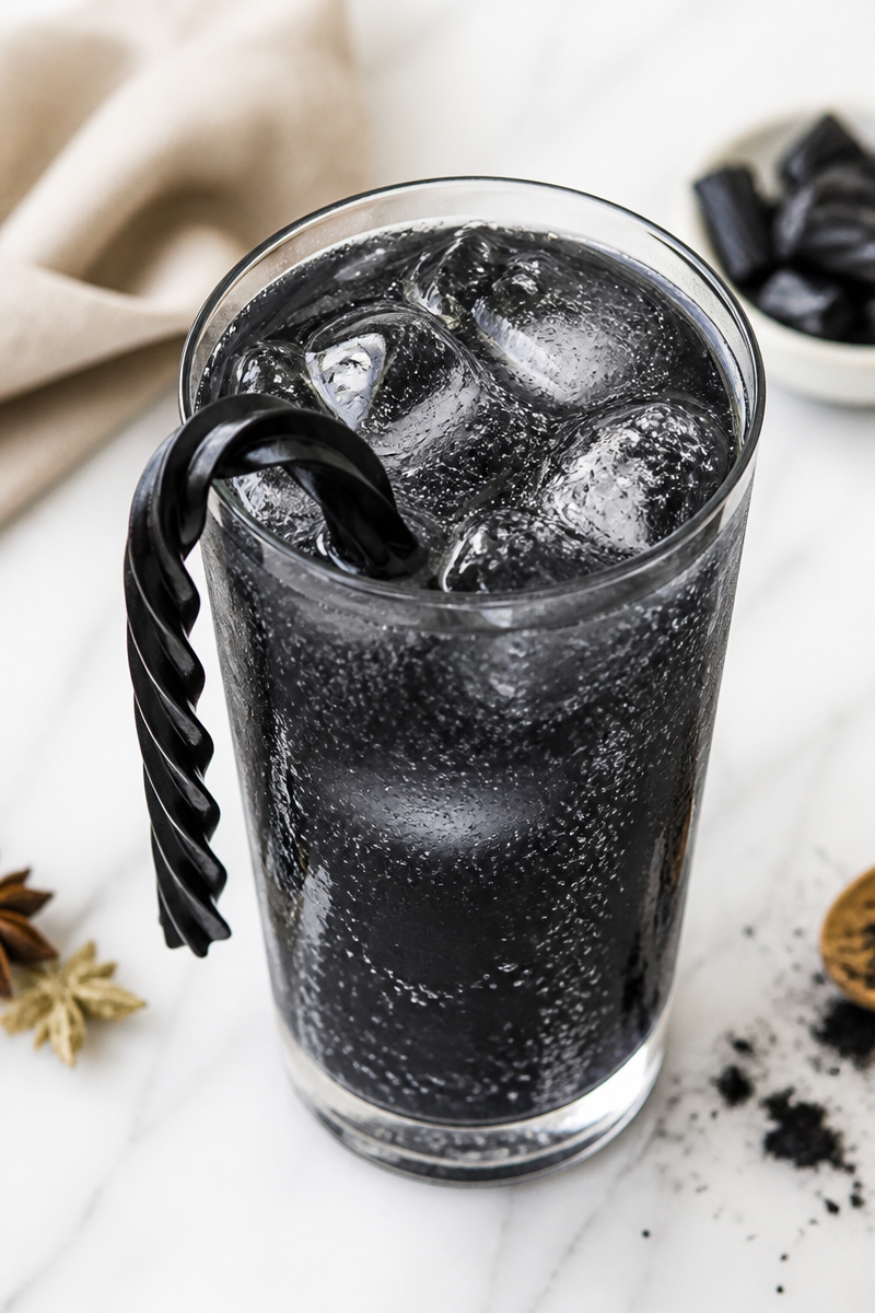 Black Licorice Halloween Vodka Soda Black Licorice Halloween Vodka Soda