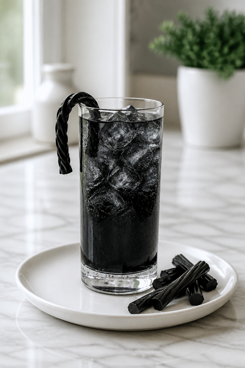 Black Licorice Halloween Vodka Soda Black Licorice Halloween Vodka Soda