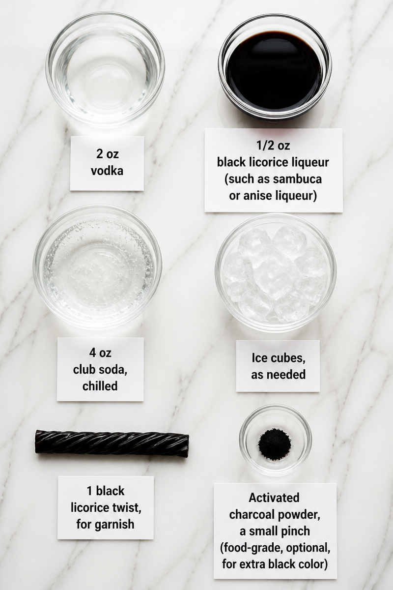 Black Licorice Halloween Vodka Soda Black Licorice Halloween Vodka Soda