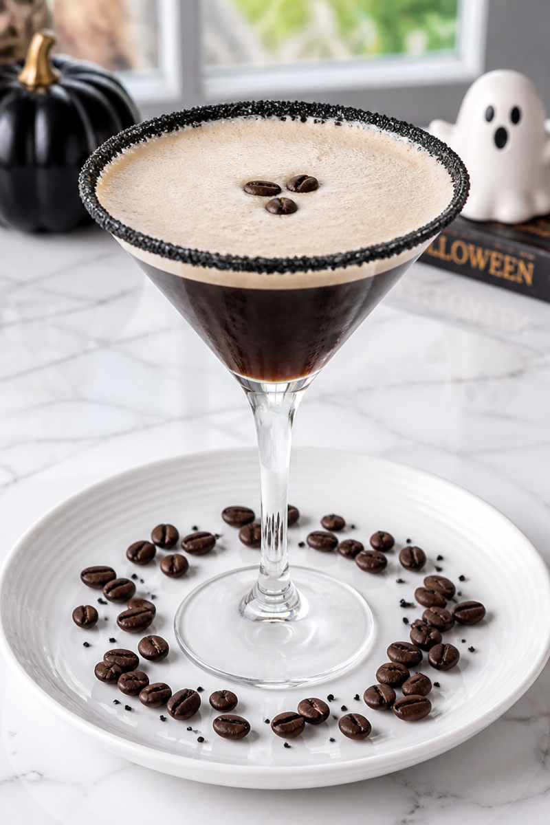 Black Magic Espresso Halloween Martini