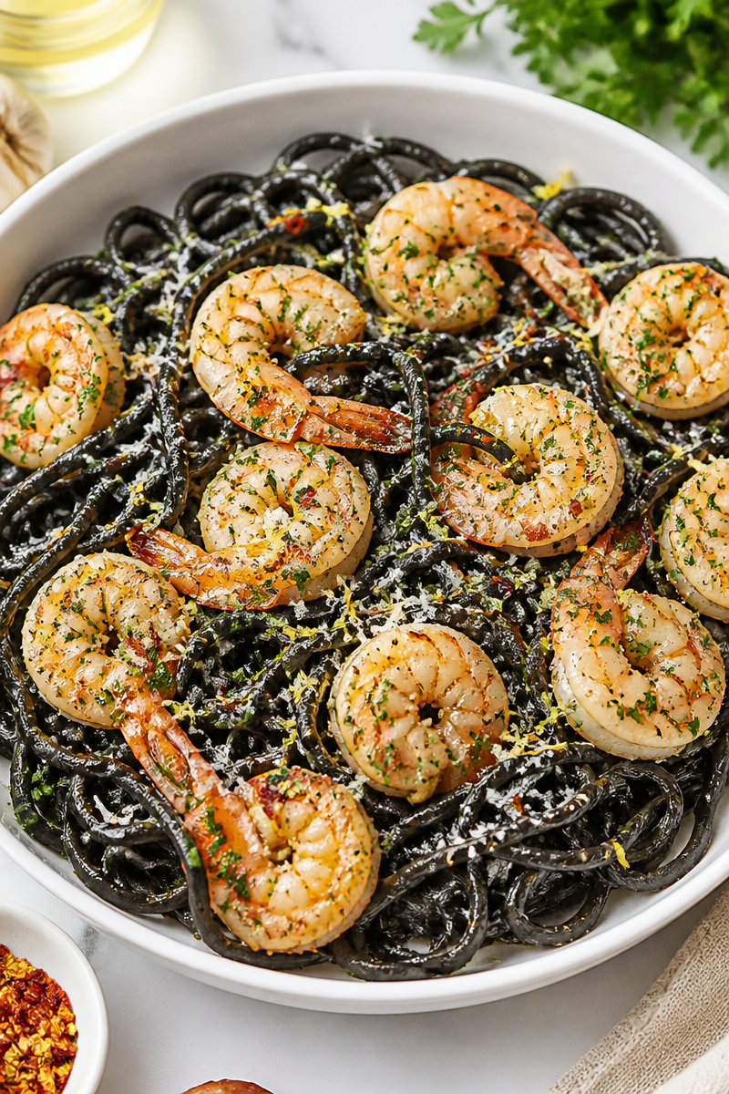 Black Squid Ink Halloween Pasta Black Squid Ink Halloween Pasta