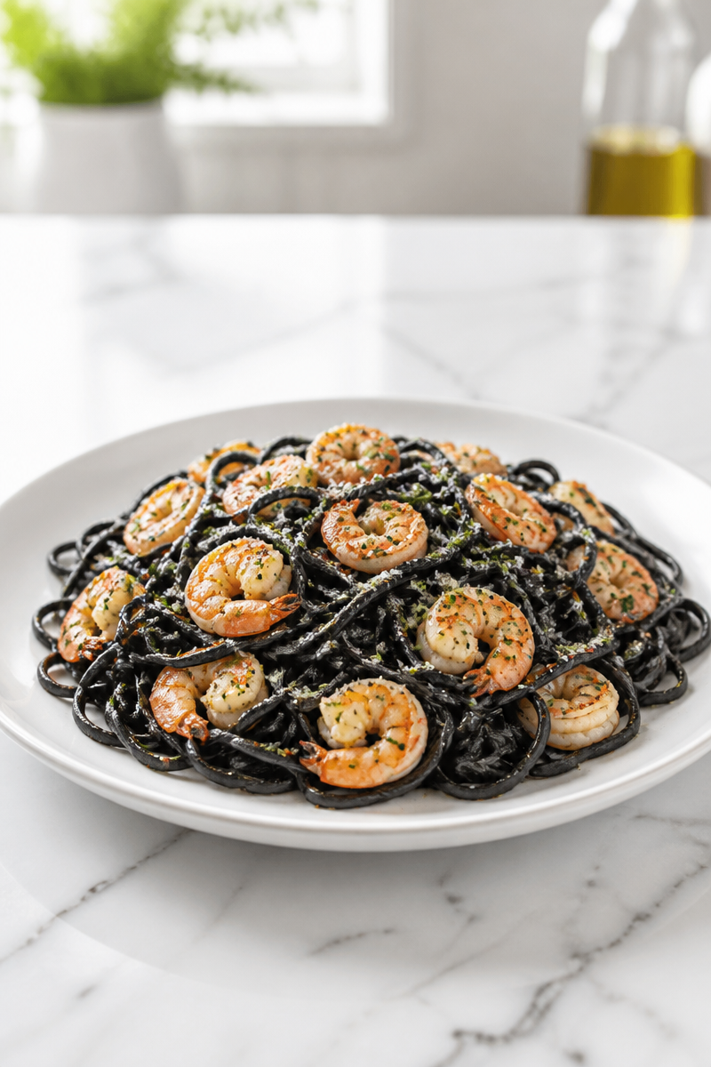 Black Squid Ink Halloween Pasta Black Squid Ink Halloween Pasta