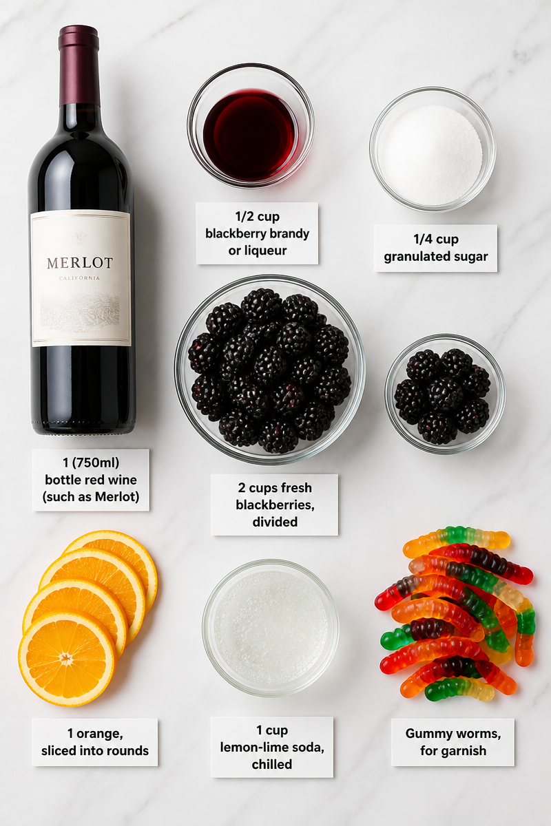 Blackberry Halloween Sangria Gummy Worms Blackberry Halloween Sangria Gummy Worms