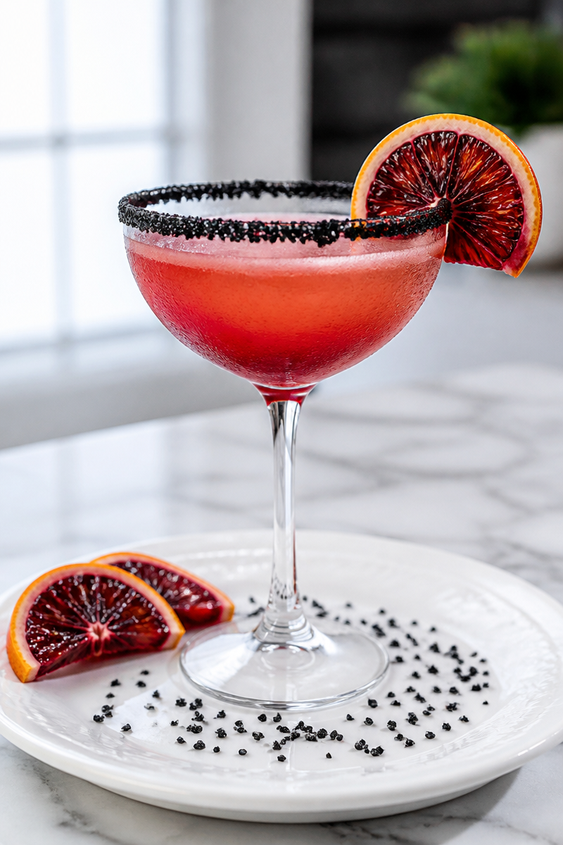 Blood Orange Vampire Halloween Cocktail Blood Orange Vampire Halloween Cocktail