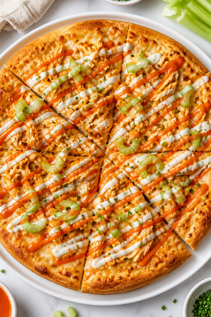 Buffalo Chicken Pizza Ranch Drizzle Buffalo Chicken Pizza Ranch Drizzle