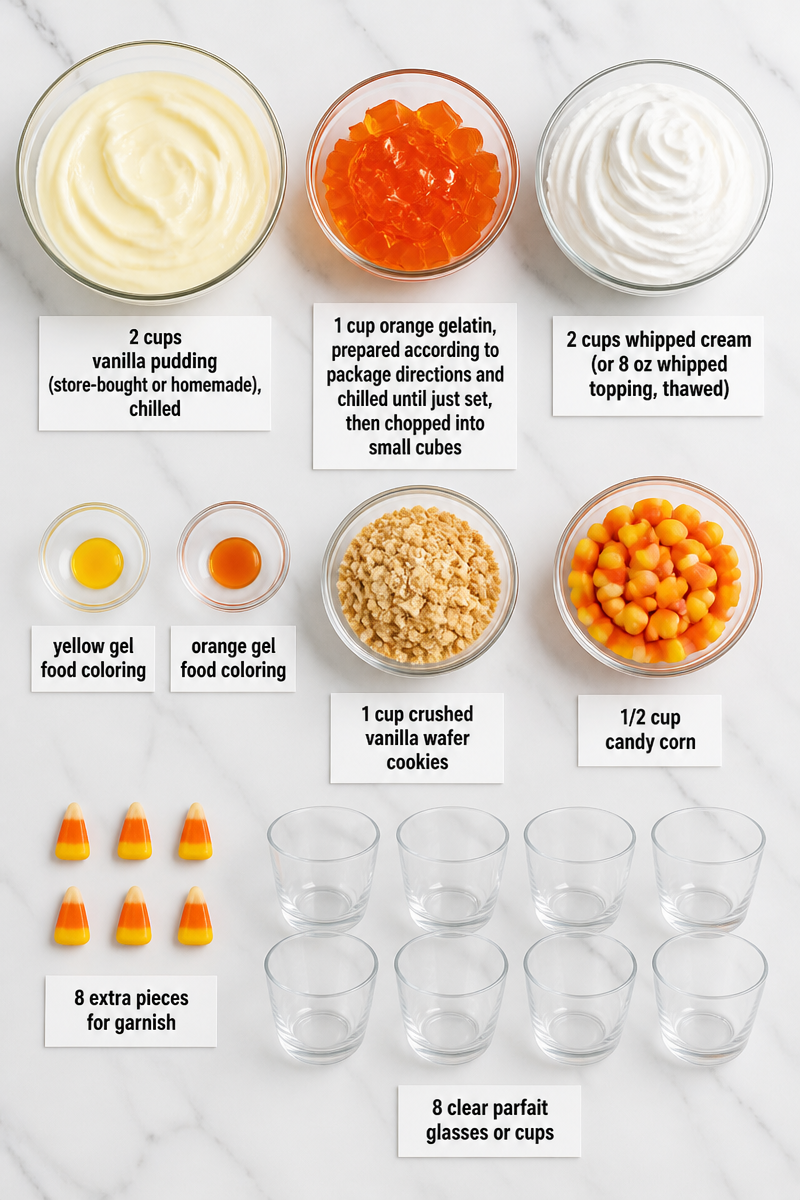 Candy Corn Parfait Cup Dessert