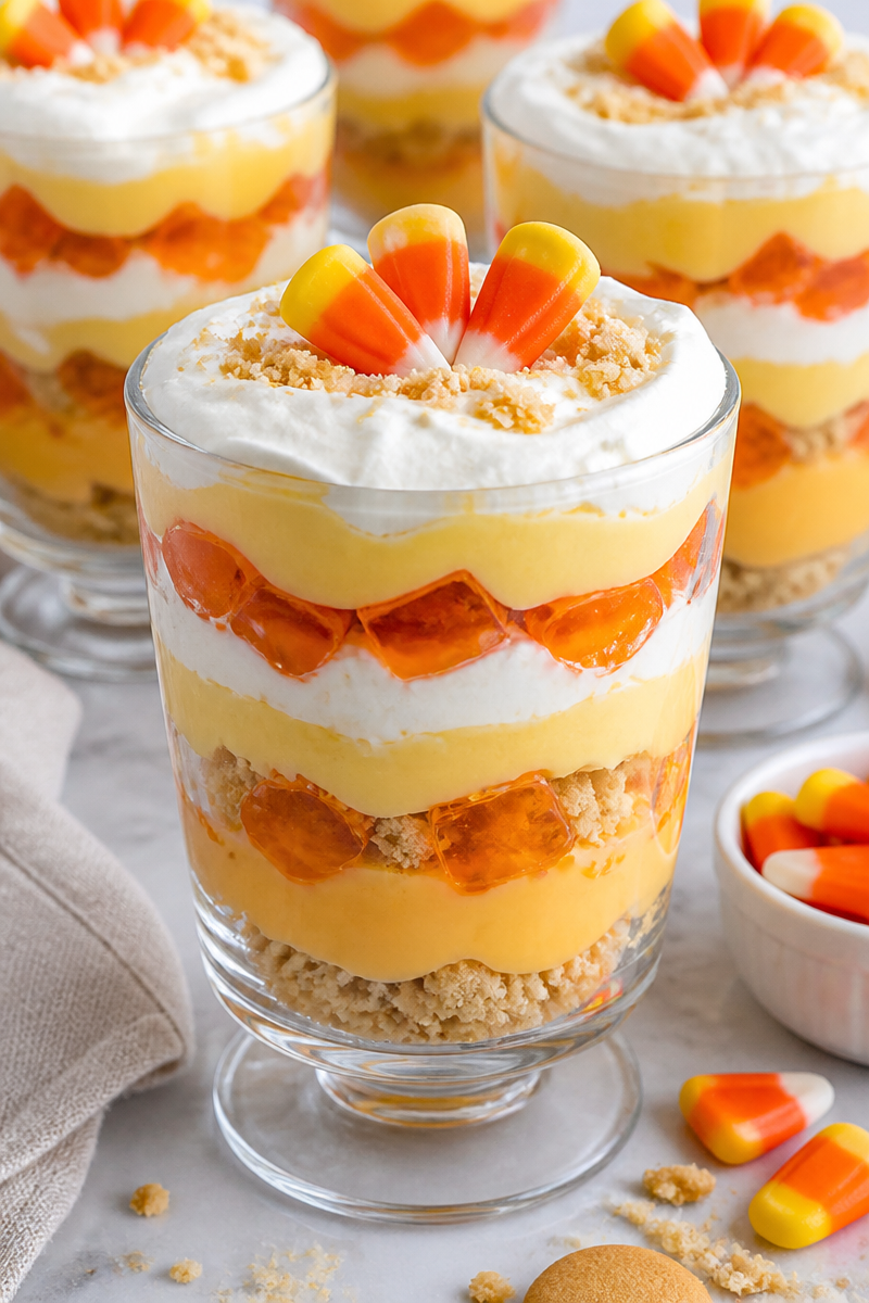 Candy Corn Parfait Cup Dessert