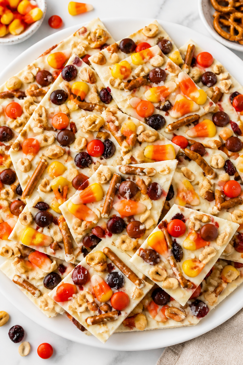 Candy Corn Trail Mix Bark Candy Corn Trail Mix Bark