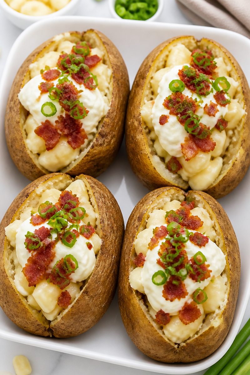 Cheese Curd Loaded Baked Potato