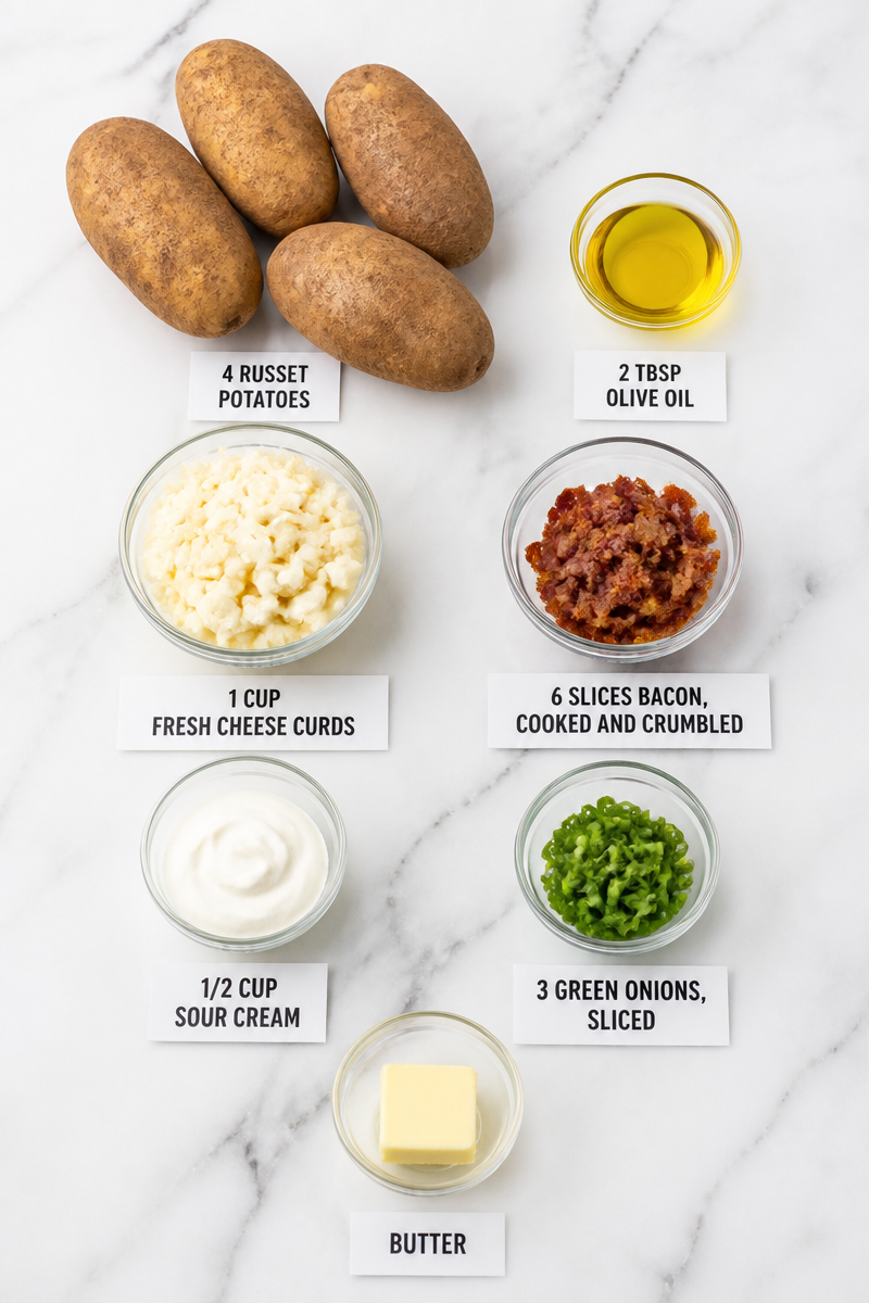 Cheese Curd Loaded Baked Potato Cheese Curd Loaded Baked Potato