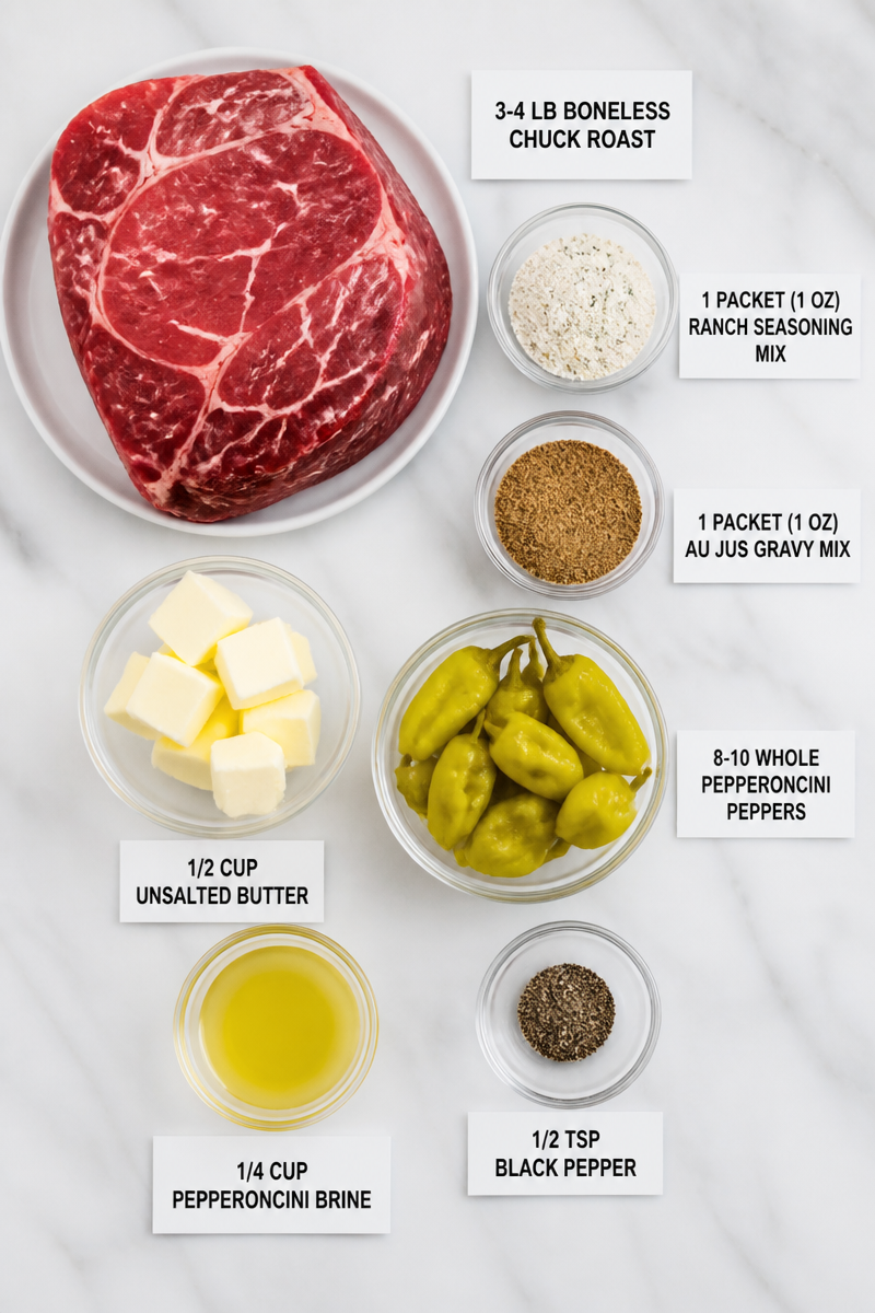 Classic Slow Cooker Mississippi Pot Roast Classic Slow Cooker Mississippi Pot Roast