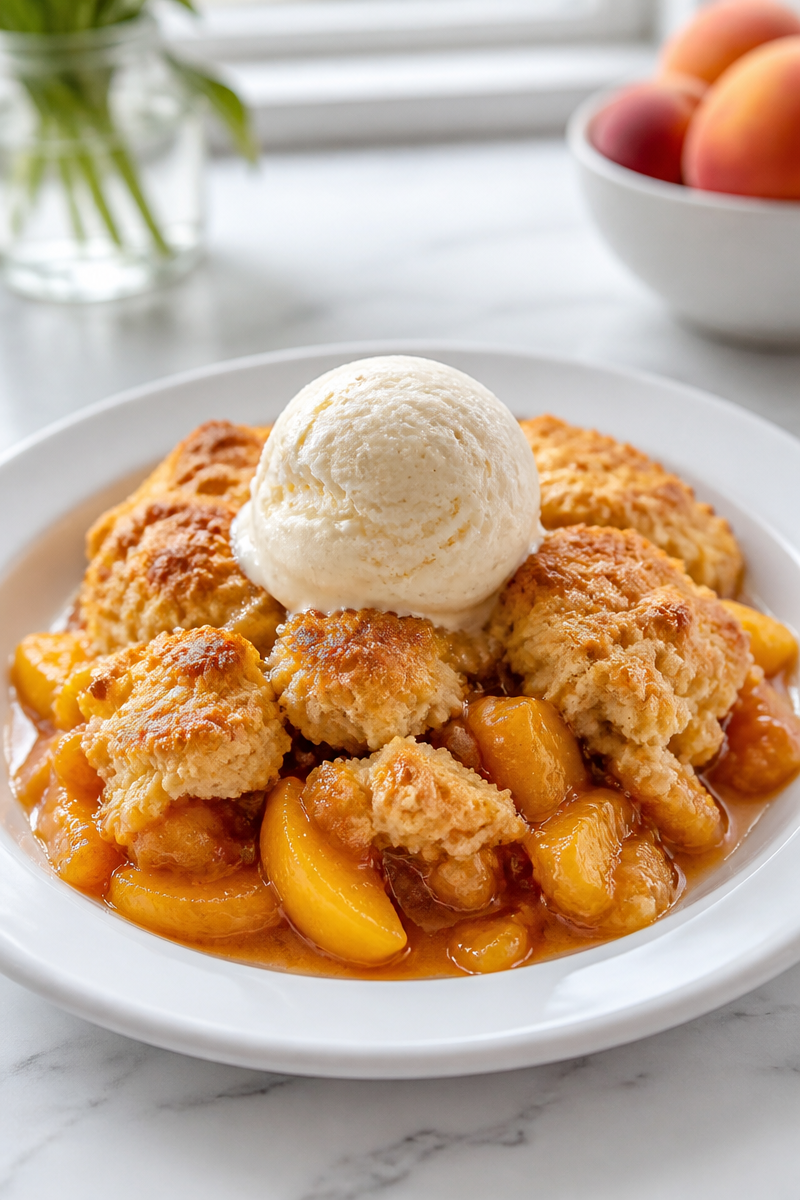 Classic Southern Peach Cobbler Biscuit Classic Southern Peach Cobbler Biscuit